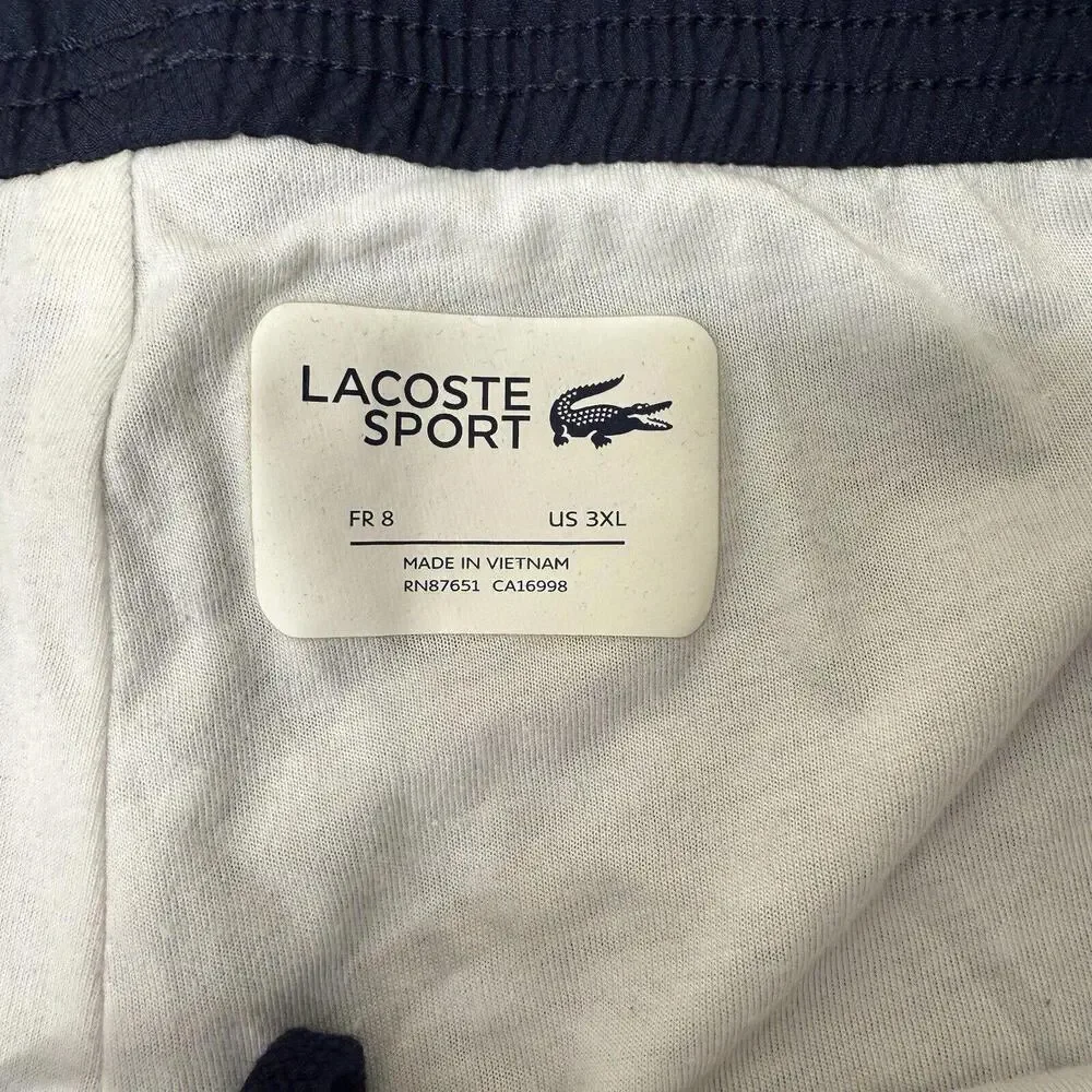 Lacoste Sport Men's Blue Tennis Fleece Lined Track Pants Size 8 3XL‎